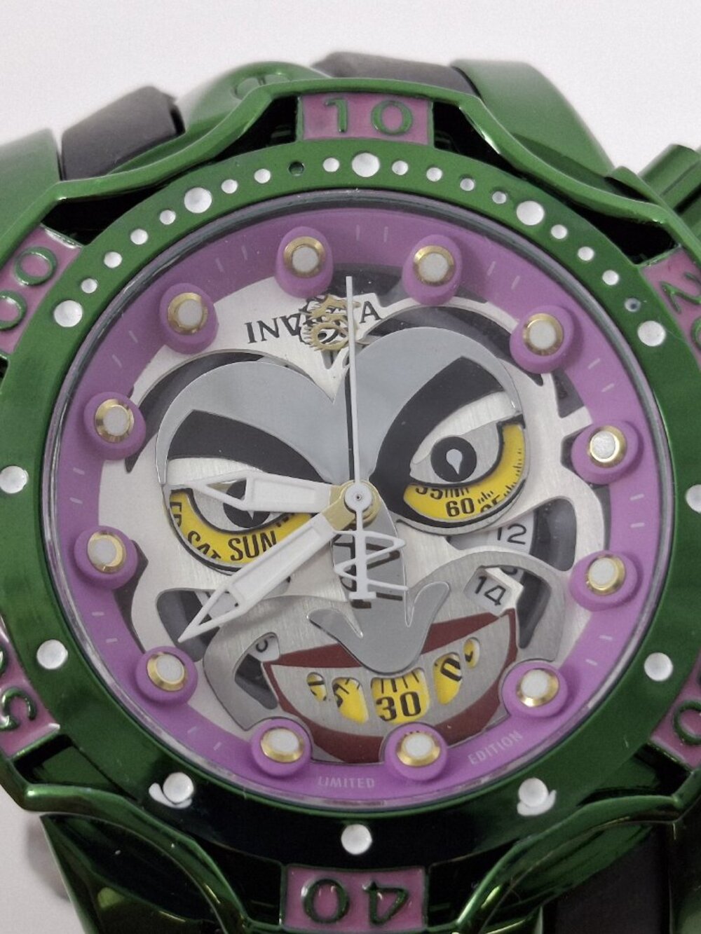 MAKE OFFER INVICTA DC JOKER Watch (Limited Edition) 15408 (Needs Battery)